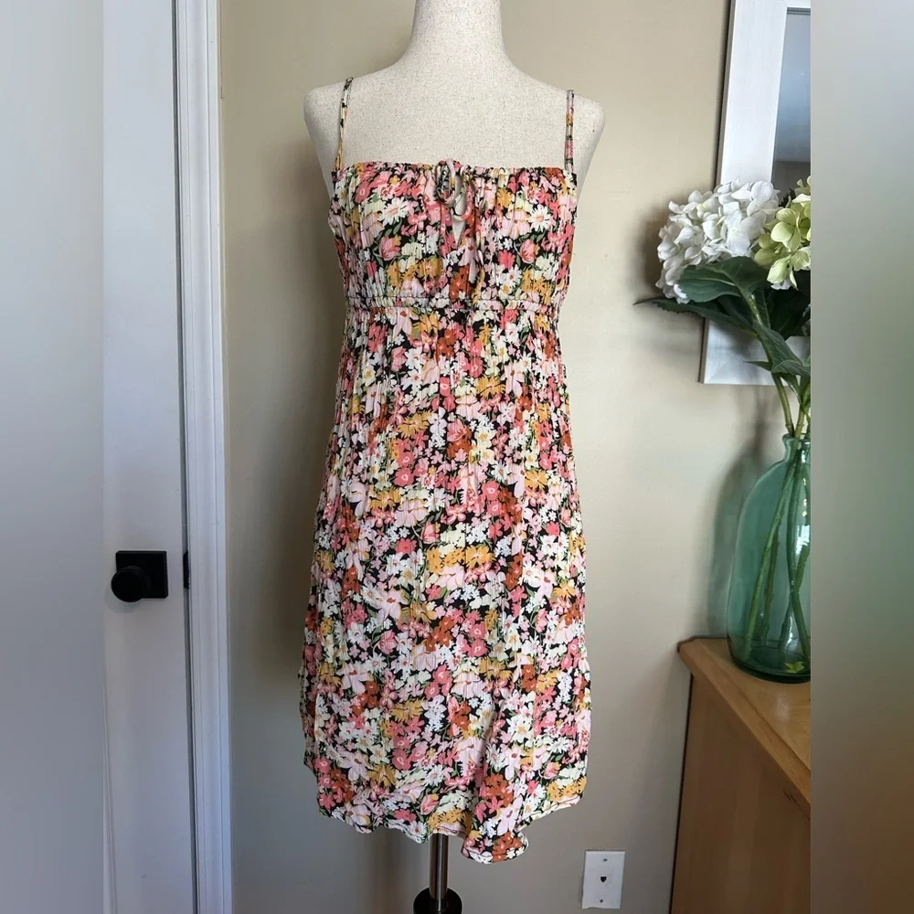 Billabong Floral Multicolored Summer Mini Dress size XS - Picture 3 of 4